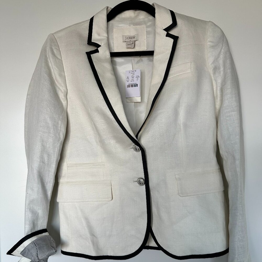 J Crew Blazer 2 Schoolboy White